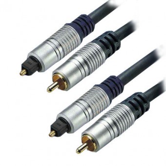 TOSLINK & RCA - TOSLINK & RCA optikai kábel 1.5m