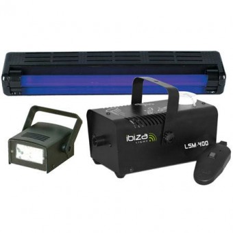 Diszkó szett (füstgép + UV neon + LED stroboszkóp)