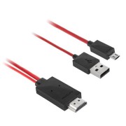 MHL kábel HDMI dugó - micro USB 1,5m (Galaxy S3,Note2)