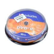 DVD-R VERBATIM 4,7GB 16X CAKE 10 db.