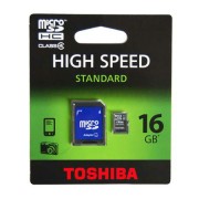 TOSHIBA MicroSD memória kártya 16 GB SD átalakítóval
